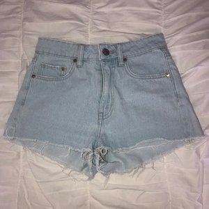 H&M Light Wash High Waisted Denim Shorts